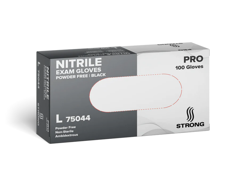 Black Medical Grade Powder Free Nitrile Gloves
